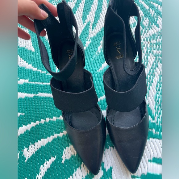 Black Strappy Heels - Picture 1 of 8